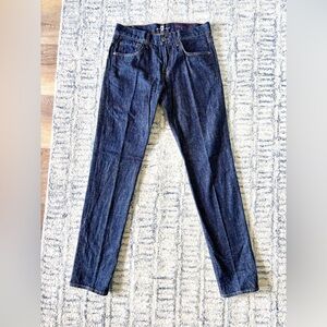 Classic 7 For All Mankind “The Straight” jeans in a timeless dark wash